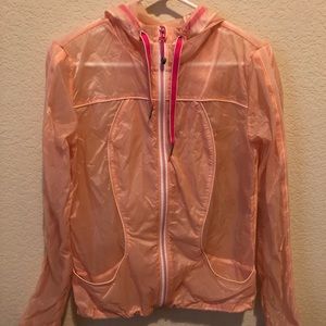 Lululemon Peach Transparent Windbreaker Jacket
